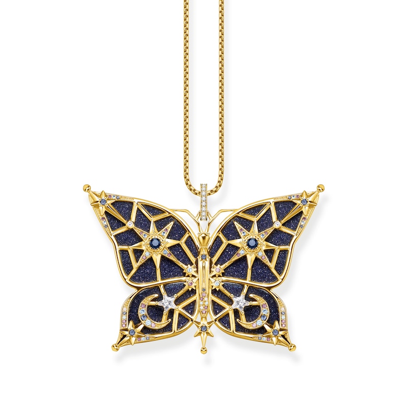 Thomas Sabo Magic Star Gold Plated Butterfly Pendant