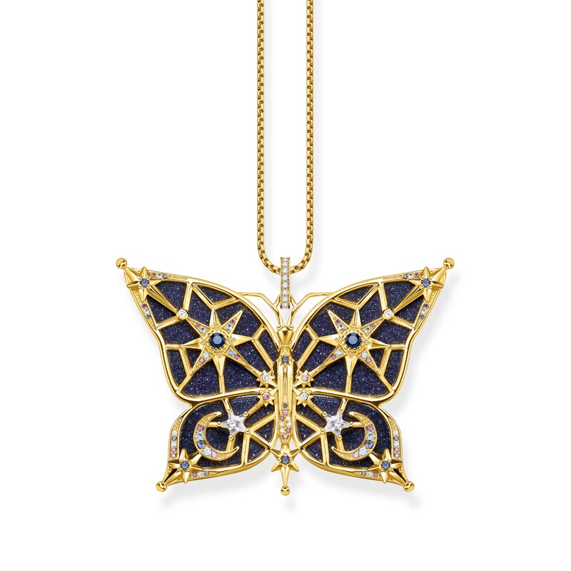 Thomas Sabo Magic Star Gold Plated Butterfly Pendant