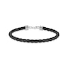 Thumbnail Image 0 of Thomas Sabo Rebel Silver Black Leather Small Woven Bracelet