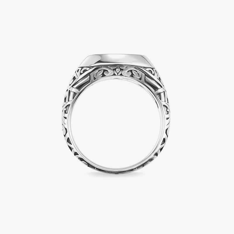Thomas Sabo Rebel Silver & Onyx Signet Ring T-U