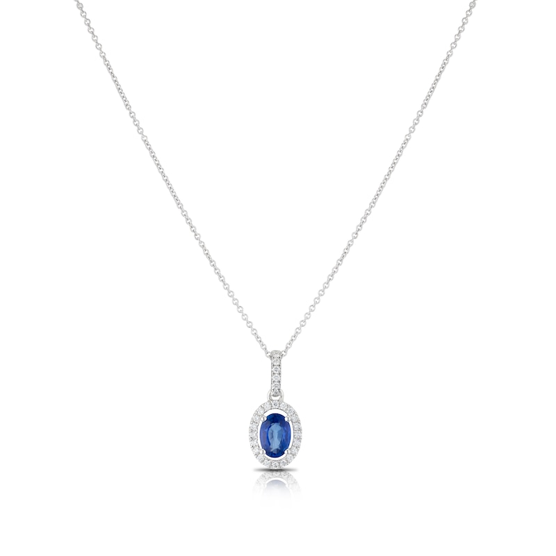 Le Vian 14ct White Gold Diamond & Sapphire Pendant