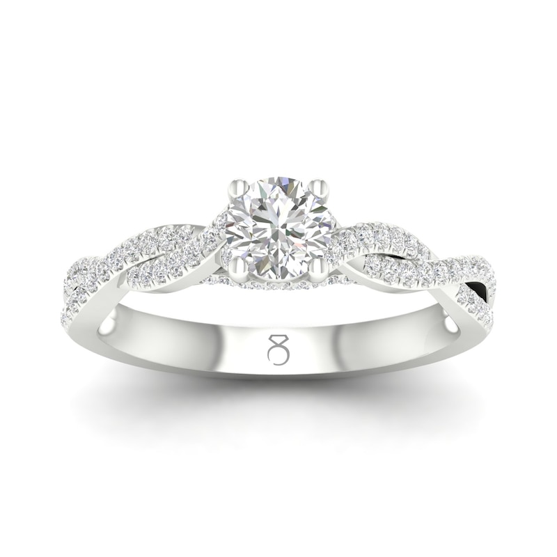 The Diamond Story Platinum 0.60ct Total Diamond Ring