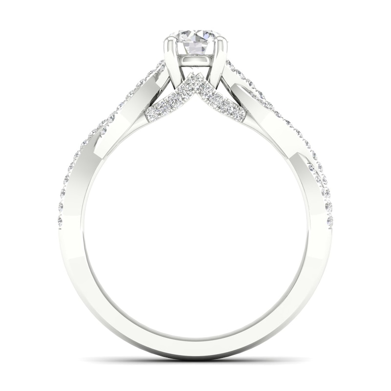 The Diamond Story Platinum 0.60ct Total Diamond Ring