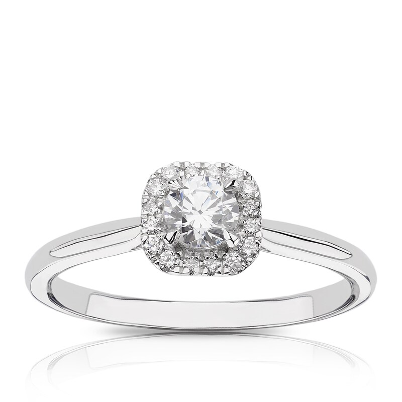Eternal Diamond Platinum 0.40ct Total Halo Ring