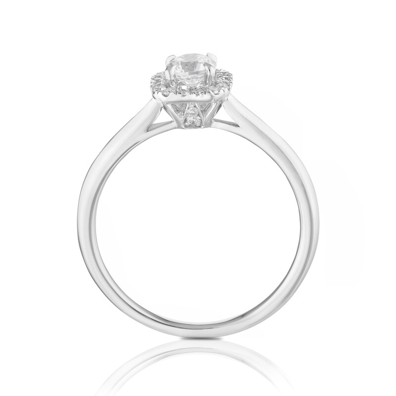 Eternal Diamond Platinum 0.40ct Total Halo Ring