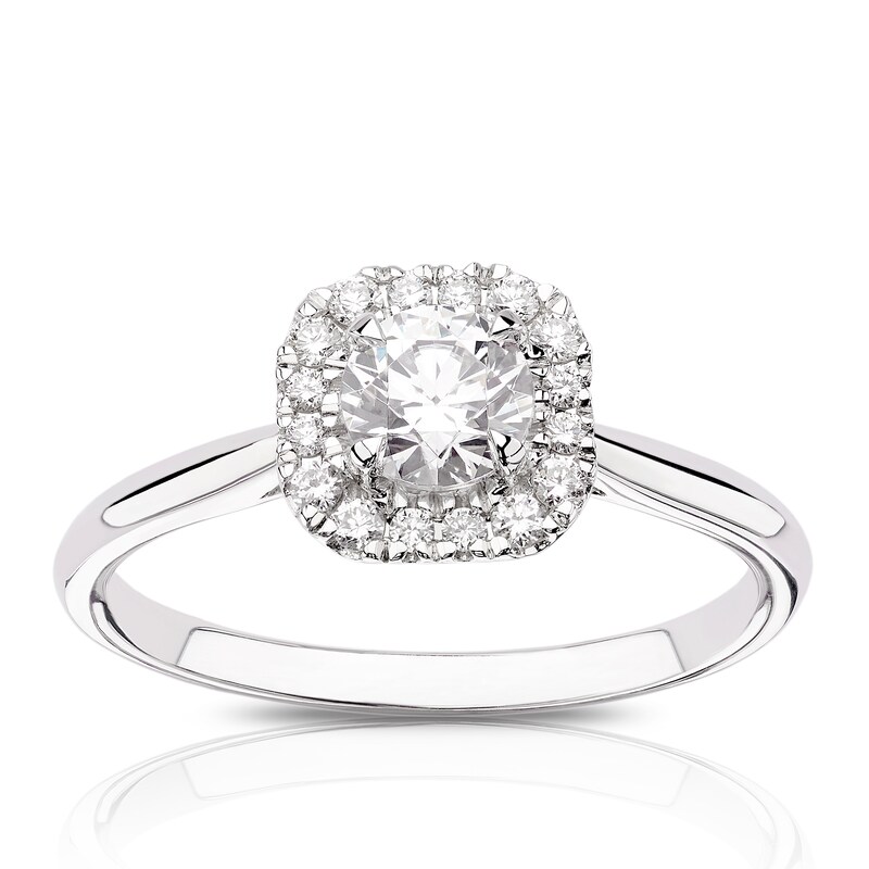 Eternal Diamond Platinum 0.66ct Total Halo Ring