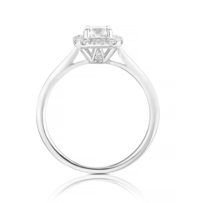 Eternal Diamond Platinum 0.66ct Total Halo Ring