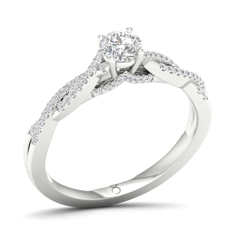 The Diamond Story 18ct White Gold 0.40ct Total Diamond Ring