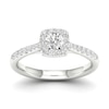 Thumbnail Image 0 of 18ct White Gold & Platinum 0.50ct Diamond Cushion Halo Ring