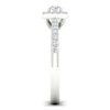 Thumbnail Image 3 of 18ct White Gold & Platinum 0.50ct Diamond Cushion Halo Ring