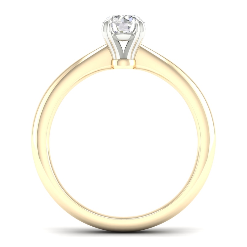18ct Yellow Gold & Platinum 0.40ct Diamond Solitaire Ring
