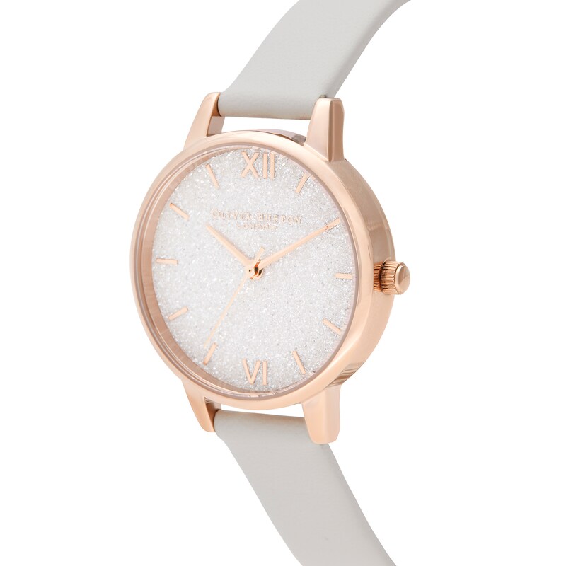 Olivia Burton Glitter Bee Ladies' Pink Vegan Strap Watch