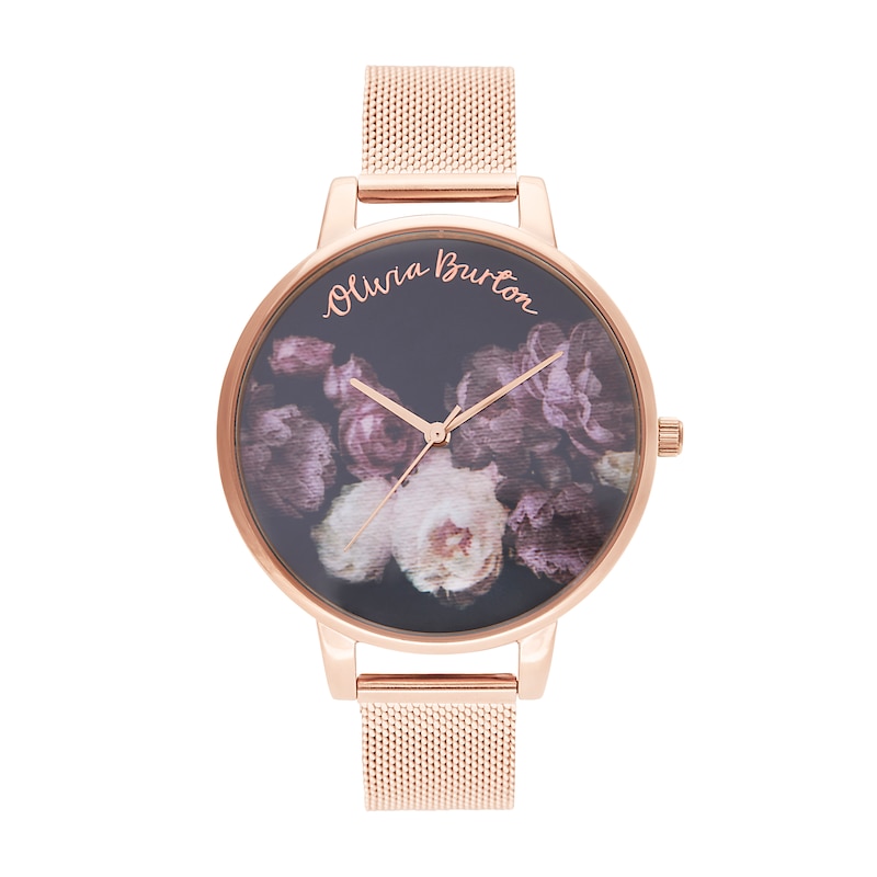 Main Image 1 of Olivia Burton Fine Art Rose Gold Tone Mesh Bracelet Watch