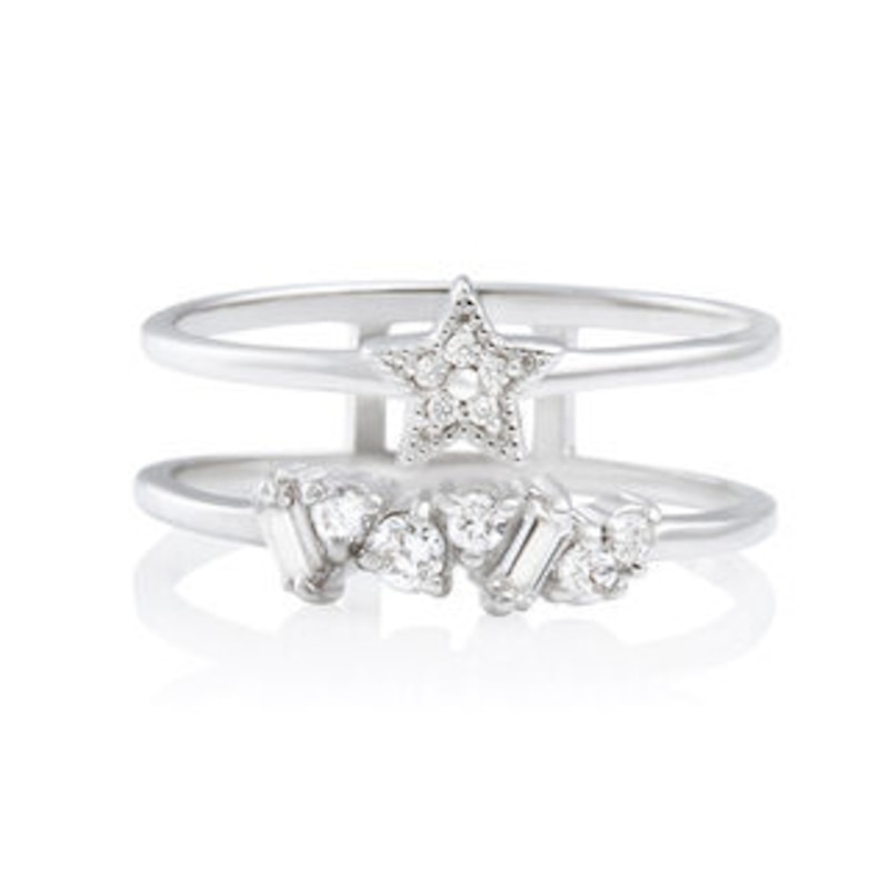 Main Image 1 of Olivia Burton Celestial Crystal Rhodium Plated Ring - Size O
