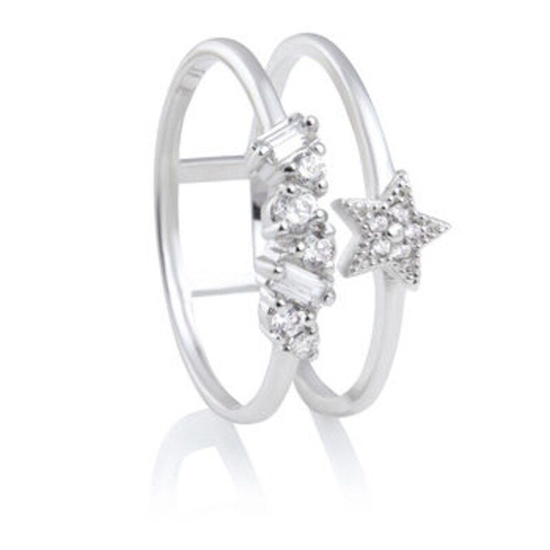 Main Image 2 of Olivia Burton Celestial Crystal Rhodium Plated Ring - Size O