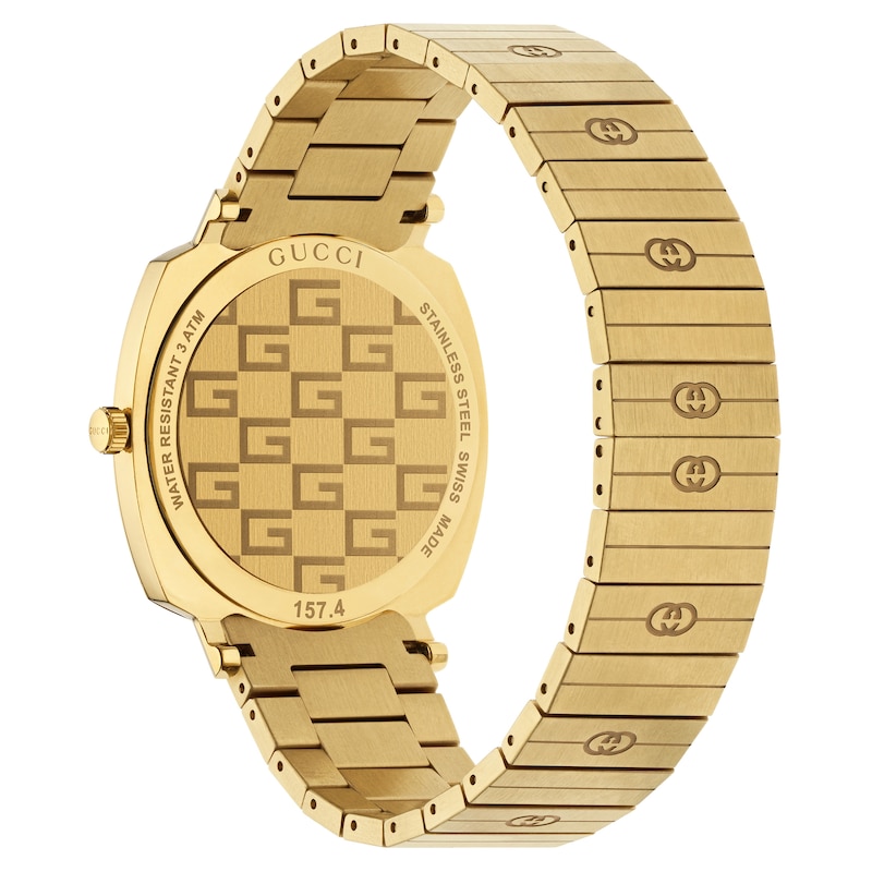 Gucci Grip Unisex Yellow Gold-Tone Bracelet Watch