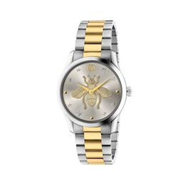 Gucci G-Timeless Bee Two Tone Bracelet Watch