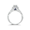 Thumbnail Image 2 of Vera Wang 18ct White Gold 0.95ct Diamond Cushion Shaped Halo Ring