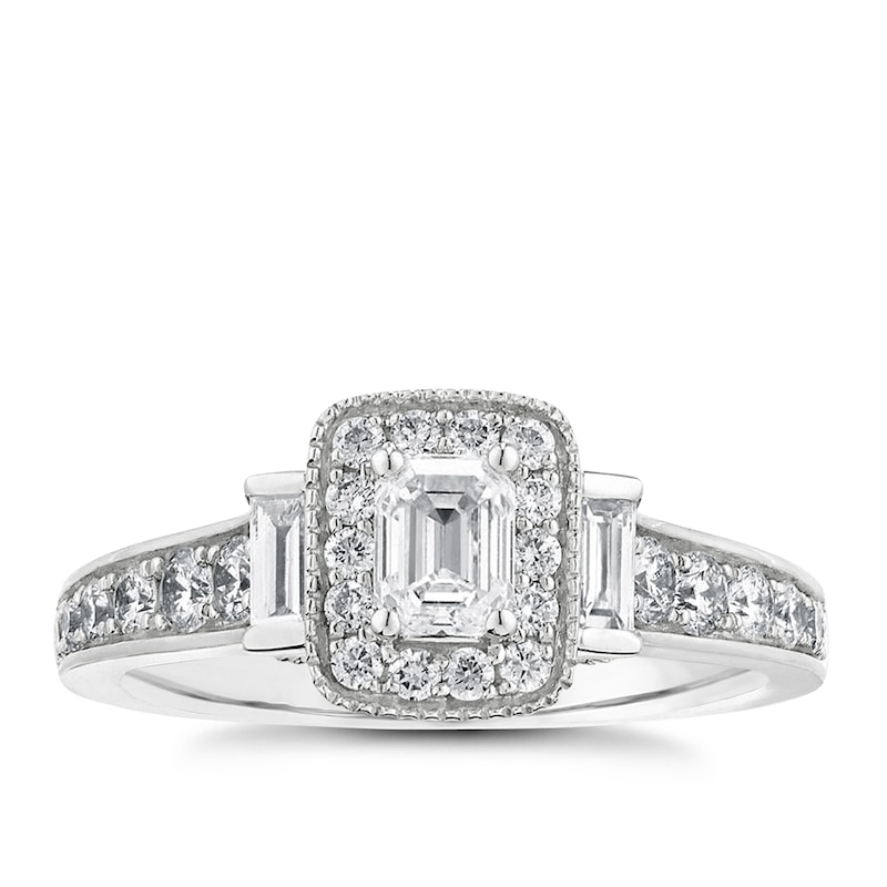 Vera Wang 18ct White Gold 0.95ct Total Diamond Ring