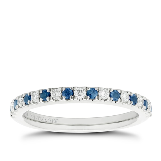 Vera Wang 18ct White Gold 0.12ct Diamond and Sapphire Eterni