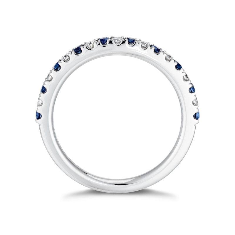 Vera Wang 18ct White Gold 0.12ct Diamond & Sapphire Eternity Ring