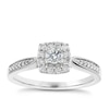 Thumbnail Image 0 of 9ct White Gold 0.33ct Diamond Halo Ring