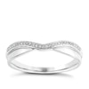 Thumbnail Image 1 of 9ct White Gold Diamond And Polished Shaped Wedding Ring