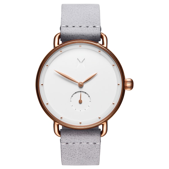 MVMT Bloom Ladies’ Grey Leather Strap Watch
