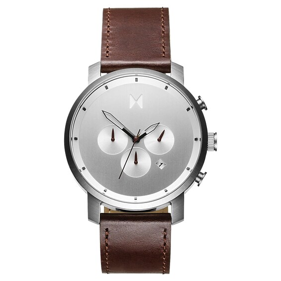 MVMT Chronograph Men’s Brown Leather Strap Watch