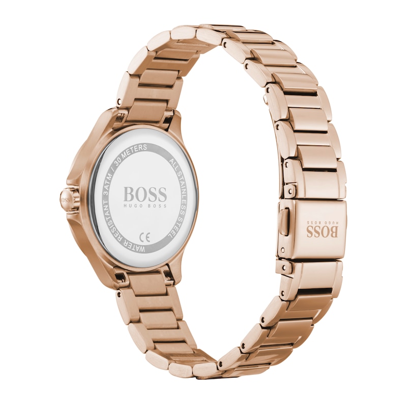 BOSS Diamonds Ladies' Rose Gold Tone Bracelet Watch