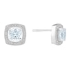 Thumbnail Image 1 of Silver And Cubic Zirconia Cushion Stud Earrings
