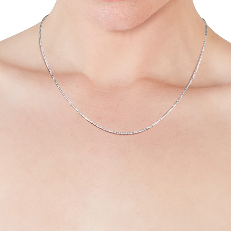 Sterling Silver 26 Inch Dainty Spiga Chain