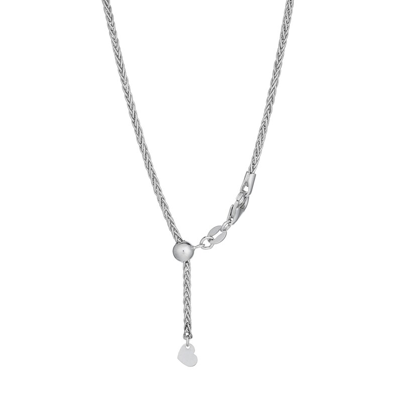 Sterling Silver 26 Inch Dainty Spiga Chain