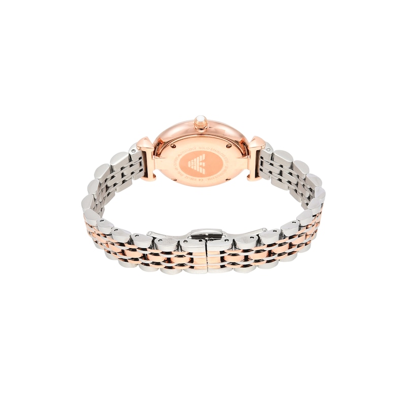 Emporio Armani Ladies' Crystal Baton Two Tone Bracelet Watch