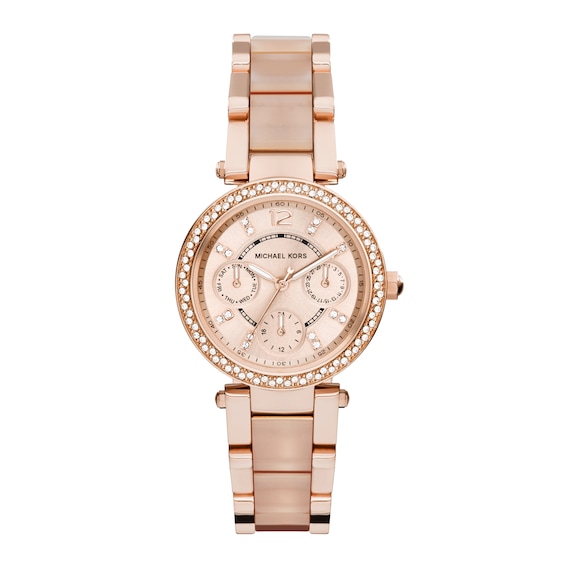 Michael Kors Mini Parker Rose Gold Tone Bracelet Watch