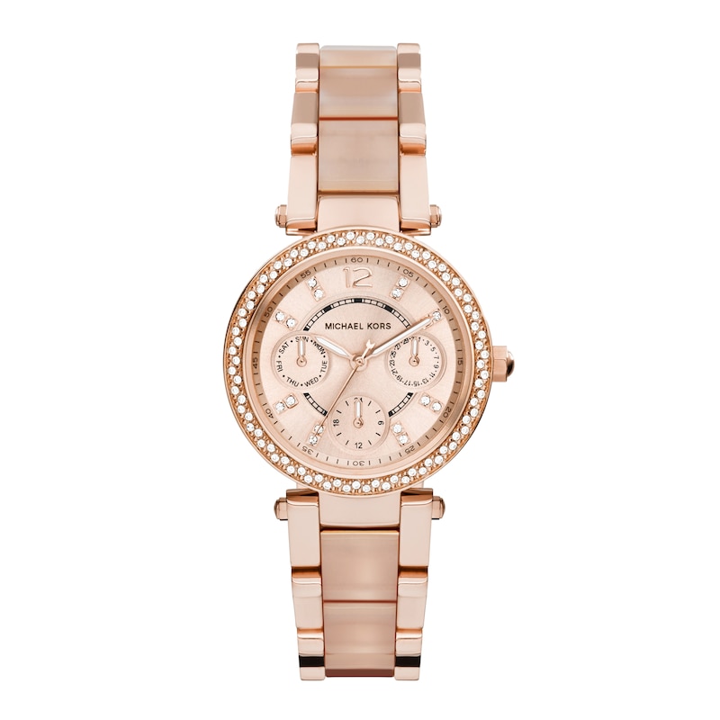 Michael Kors Parker Rose Gold-Tone Bracelet Watch