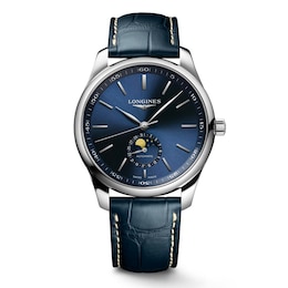 Longines Master Collection Moonphase Leather Strap Watch