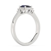 Thumbnail Image 1 of 18ct White Gold 0.16ct Total Diamond & Oval Sapphire Ring