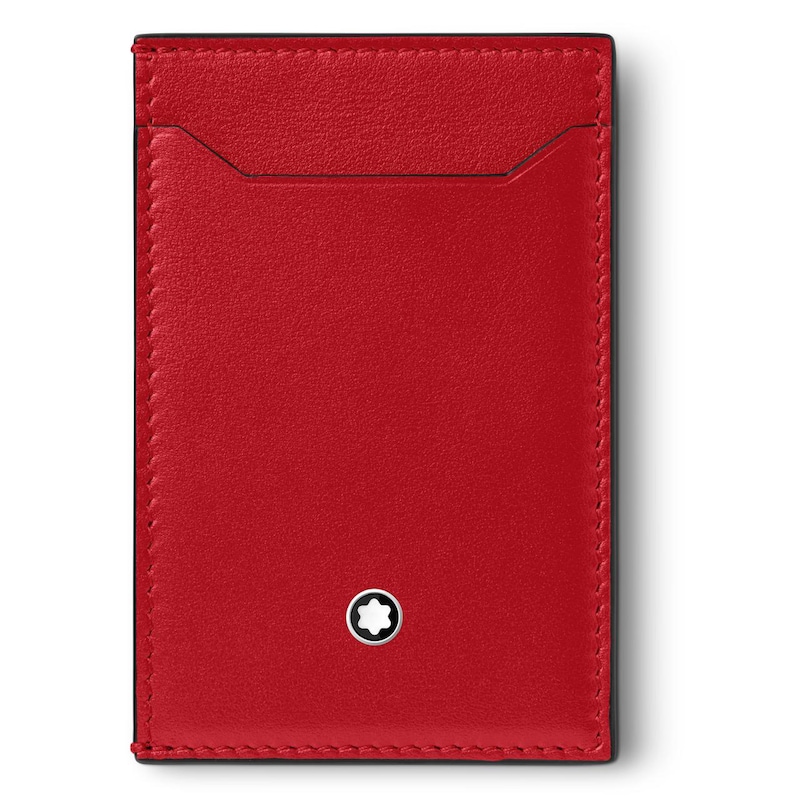 Montblanc Meisterstuck Red Leather 3CC Pocket Card Holder