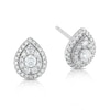 Thumbnail Image 0 of 9ct White Gold 0.50ct Total Diamond Halo Pear Studs