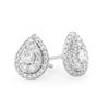Thumbnail Image 1 of 9ct White Gold 0.50ct Total Diamond Halo Pear Studs