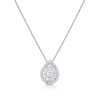 Thumbnail Image 0 of 9ct White Gold 0.50ct Total Diamond Halo Pear Pendant