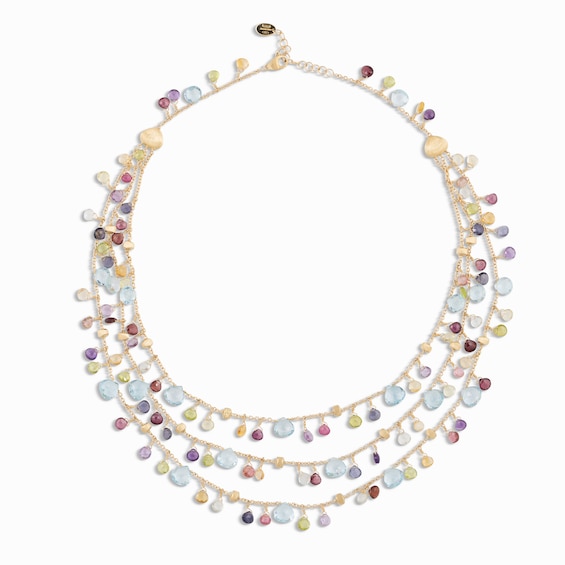 Marco Bicego 18ct Yellow Gold Multi-Stone Strand Necklace