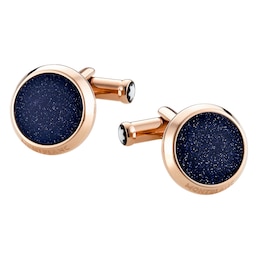 Montblanc Stainless Steel & Red Gold-Plated Cufflinks