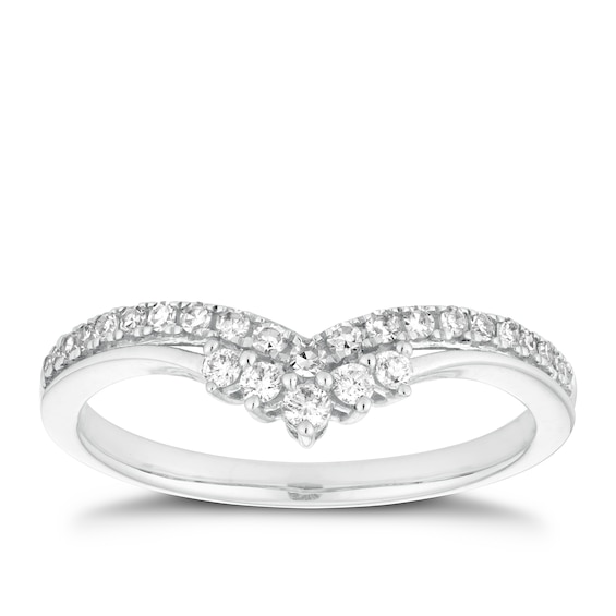 18ct White Gold 0.20ct Diamond Fancy Shape Ring