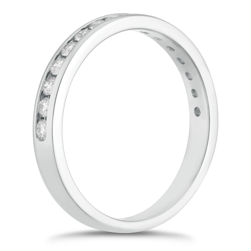 Platinum 0.33ct Channel Set Diamond Ring