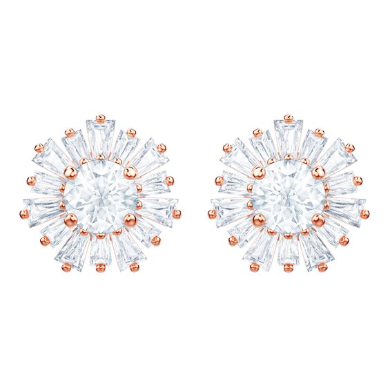 Swarovski Ladies’ Rose Gold Plated Sunshine Stud Earrings