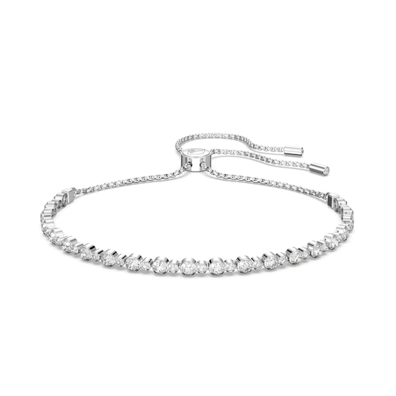 Swarovski Subtle Rhodium Plated 7 White Crystal Bracelet