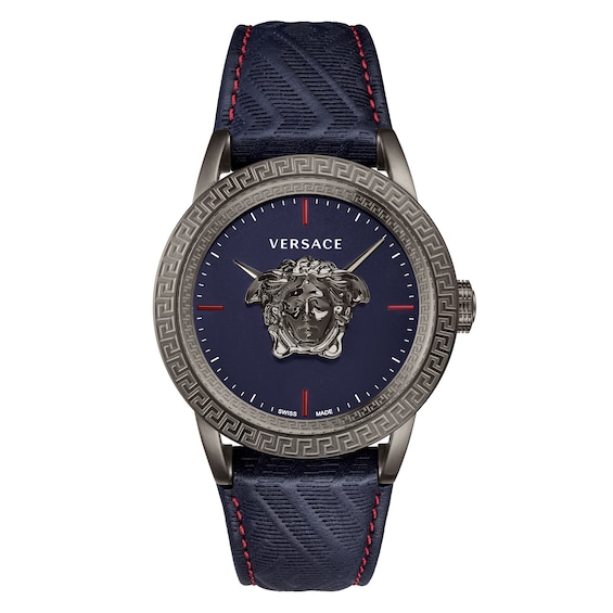 Versace Palazzo Empire Men’s Ip Blue Strap Watch