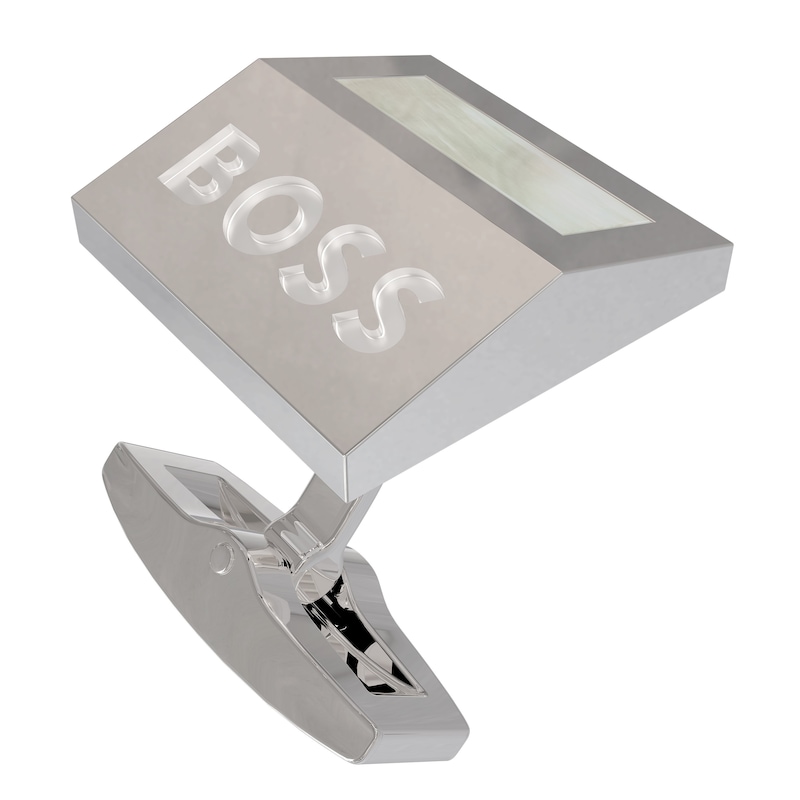 BOSS Men's Mother Of Pearl Stainless Steel Cufflinks